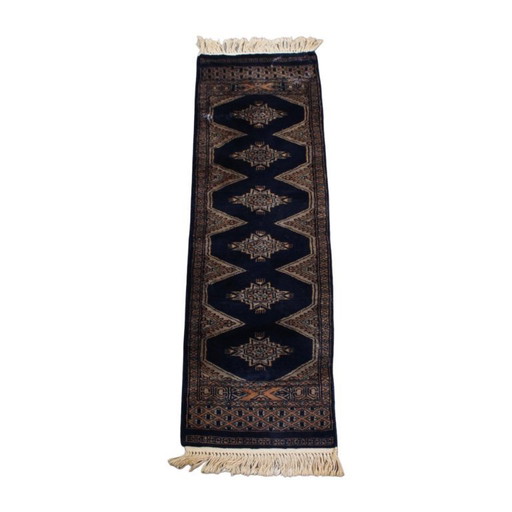 Tapis de style oriental dans les tons bleus 148x40cm