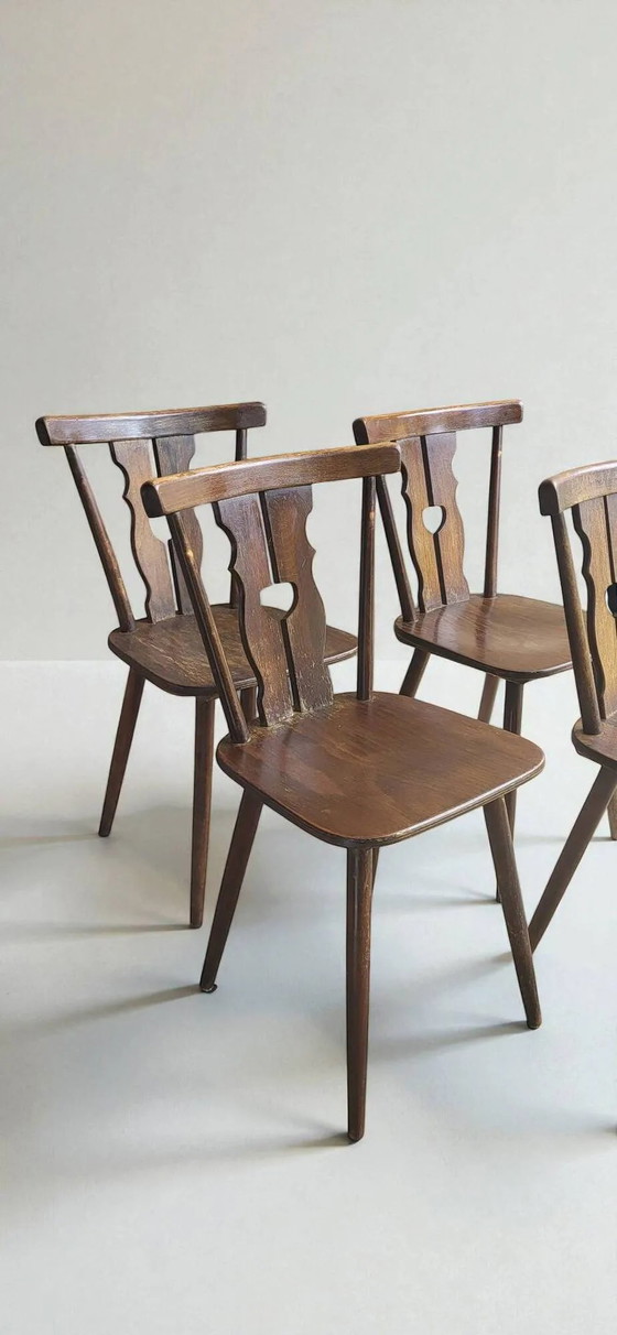 4 sillas de bistró rústicas – Sillas de comedor, Wood, Rustic (photo 2 of 15)