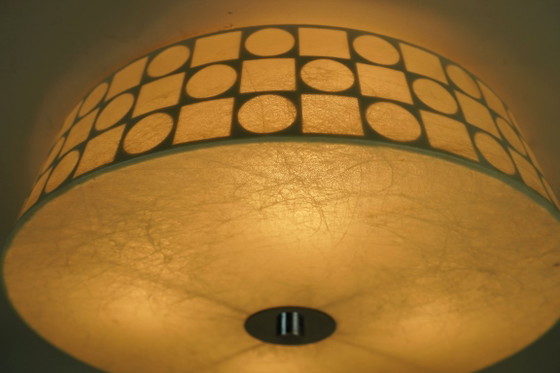 Mid Century Modern Cocoon Ceiling Lamp Op Art Pattern 1960s Goldkant Fritz Wauer – Ceiling lights, Plastic (photo 11 of 14)
