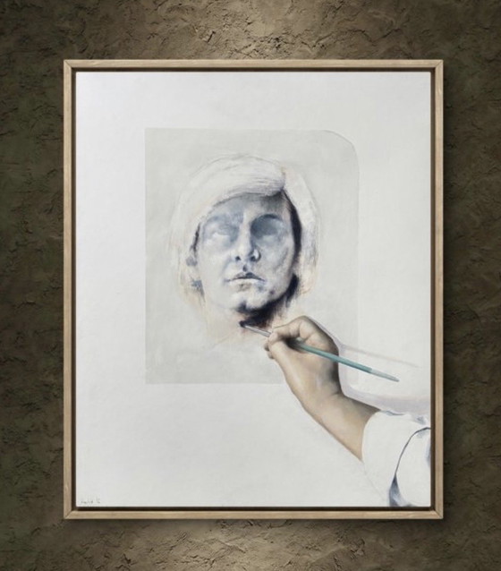 Image 1 of Nicolas Binsfeld - Magnificent portrait of Andy Warhol from 1982 