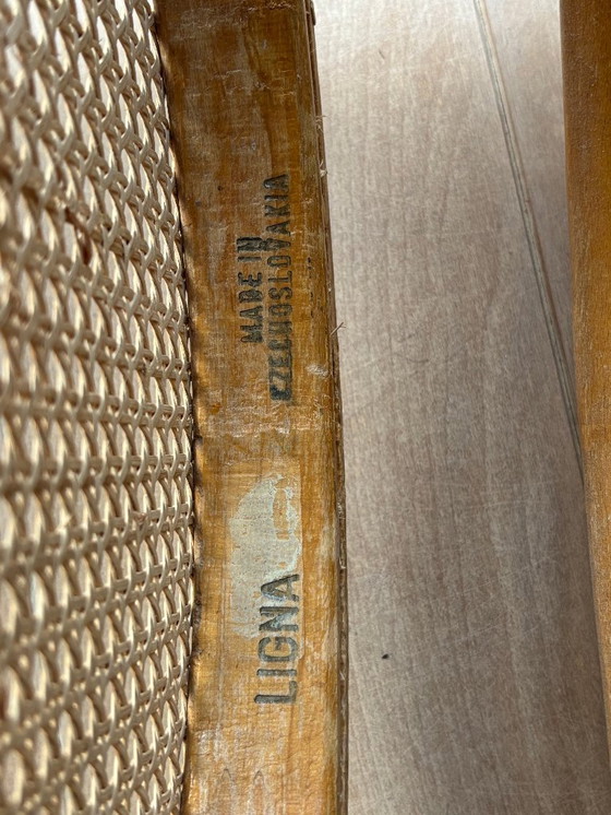 Image 1 of 6 fauteuils de style Thonet avec assises en osier, marque Ligna