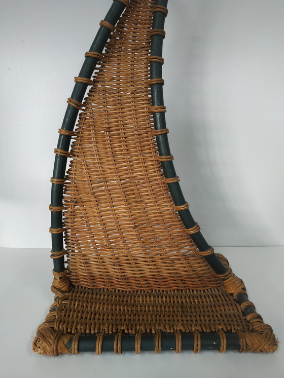 Image 1 of Rare robe vintage en rotin/objet d'art