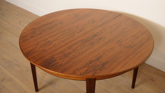 Image 1 of Vintage Round Dining Table Omann Jun Rosewood ExtendableVintage Round Dining Table Omann Jun Rosewood ExtendableVintage Round