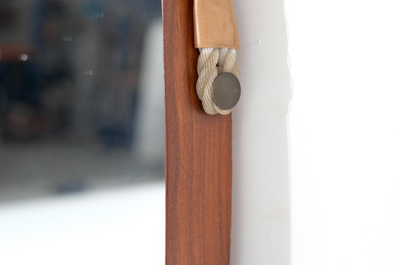 Image 1 of Vintage rechthoekige houten spiegel, Italië, jaren 60.