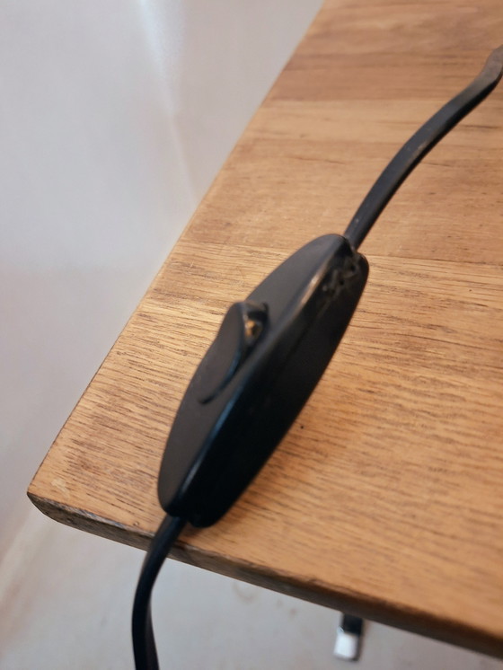 Image 1 of E.F. Fransen leren tafellampen 