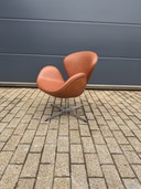 Silla Swan de Fritz Hansen, cuero color coñac, ¡¡en perfecto estado!!