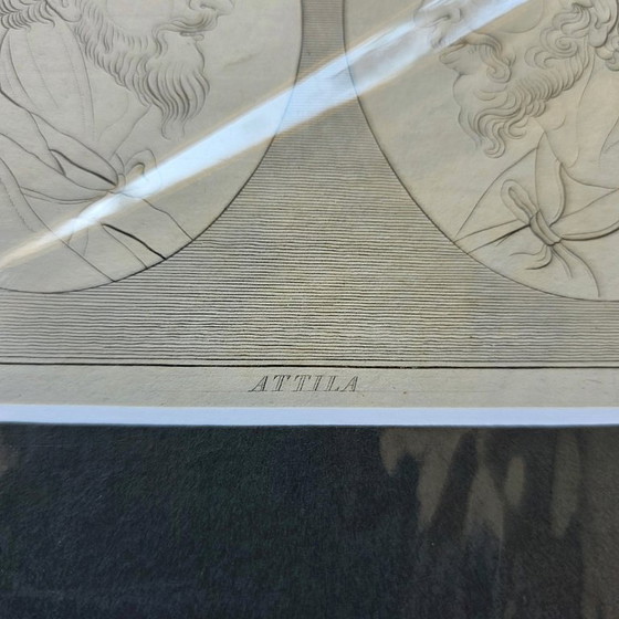 Image 1 of Antieke gravure van Attila door Thomas Holloway, ca. 1800