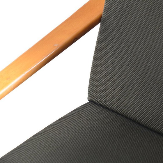 Image 1 of Mid Century Amrchair In Grünem Stoff & Buchenholz Von Jitona, Tschechoslowakei 1960er Jahre