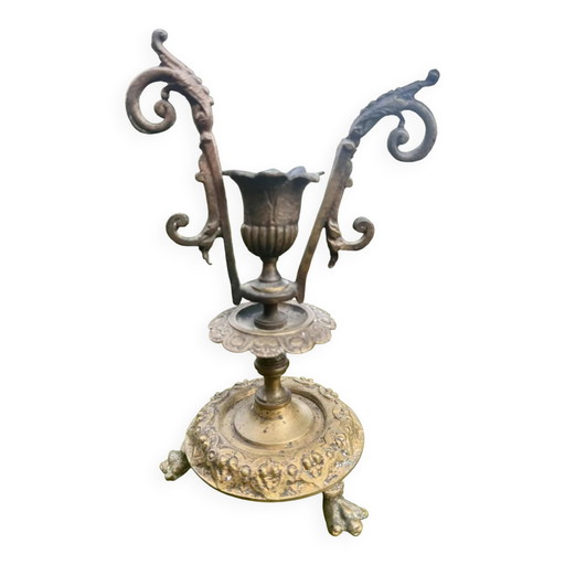 Grote bronzen kandelaar uit de Napoleon III periode