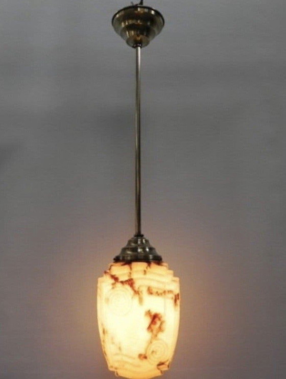 Vintage Art Deco Hanglamp – Hanglampen, Glass (photo 4 of 9)