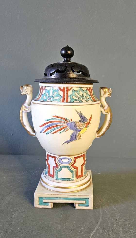 Image 1 of Incienso estilo Kakiemon con tapa de madera