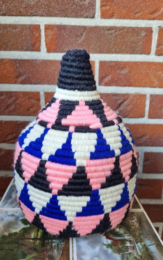 Image 1 of Wollen decoratie manden, opberg manden divers kleuren 