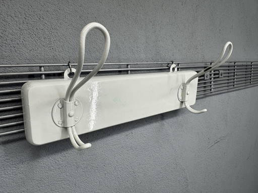 White Coat Rack with Double Hooks