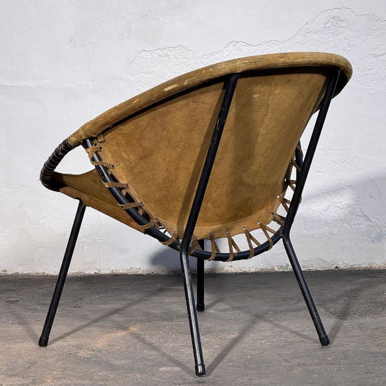 Image 1 of Lusch and Co. "Balloon" leren fauteuil, jaren 60