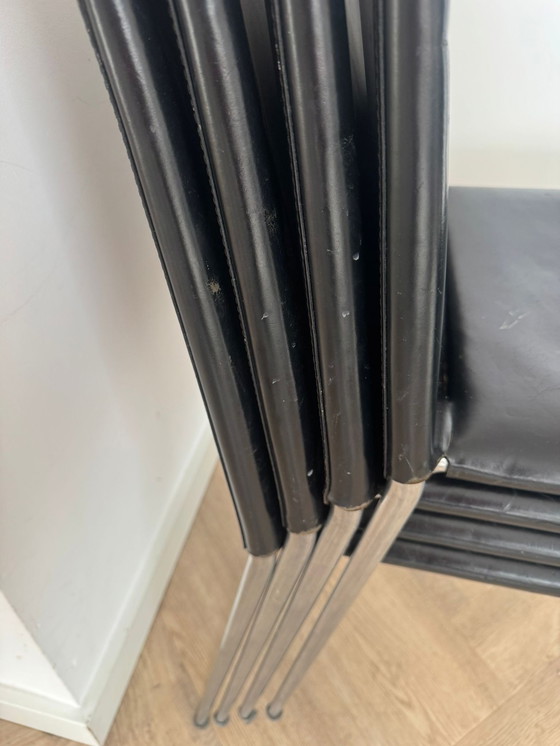 Image 1 of B&B Italia tuigleren design stoelen zwart chroom