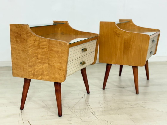 Image 1 of 2x comodini / comodini / tavolini laterali vintage - anni '60