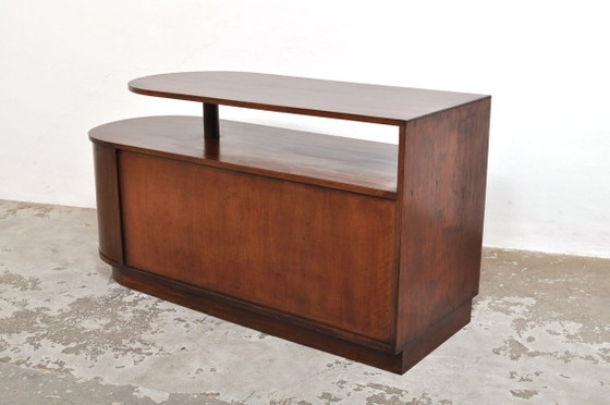 Art Deco Divider Walnut, 1930s – Sideboard, Glass, Wood (photo 4 of 14)