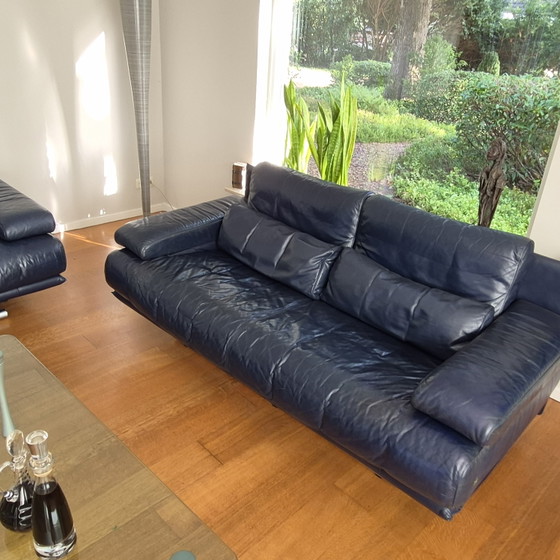 Complete Rolf Benz 6500 Seating Group: 2 x Sofa, Armchair, Coffee Table – Couches, Leather (photo 2 of 14)