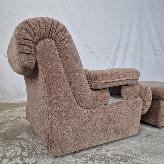 Prezzo del set! Vintage 2x Poltrona 1 Ottomana Divano Modulare 2 Posti – Poltrone, Velvet (photo 14 of 15)
