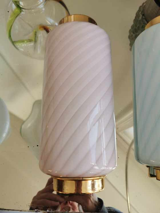 Image 1 of Vintage Murano Swirl Wall Sconces