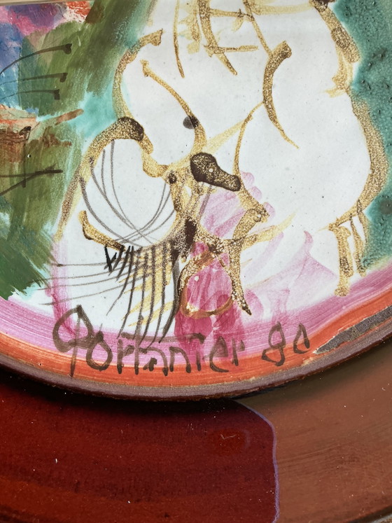 Piatto artistico in ceramica Gilbert Portanier 1980 – Oggetti decorativi (photo 3 of 5)
