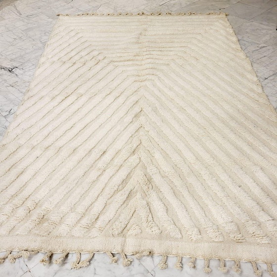 Uniek ecru Berber tapijt met geometrische patronen 200/300 – Vloerkleden en tapijten, Wool (photo 8 of 9)