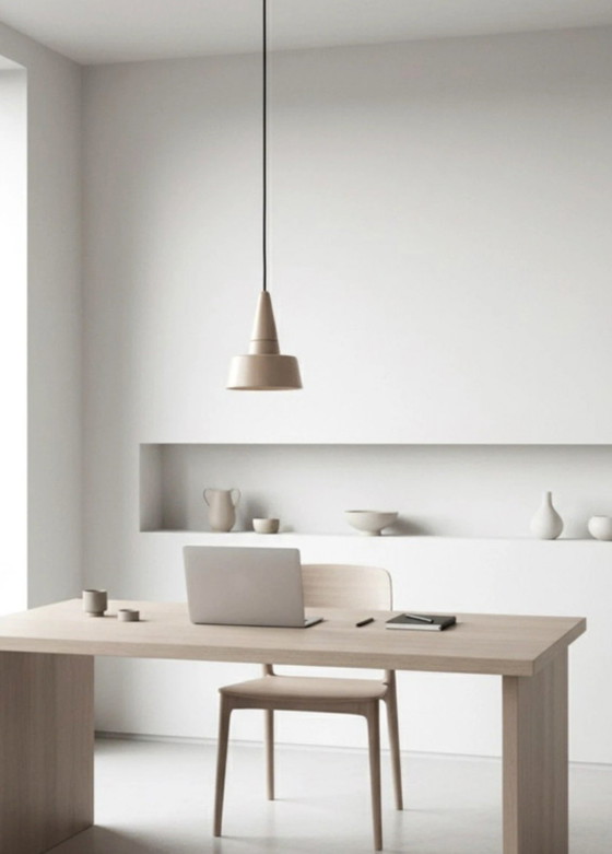 Image 1 of Neo, Rodrigo Vairinhos – Handgefertigte Keramik-Pendelleuchte / Hängeleuchte (Beige)

