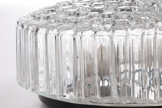 Image 1 of Mid-Century Glass Ceiling Lamp Glashutte