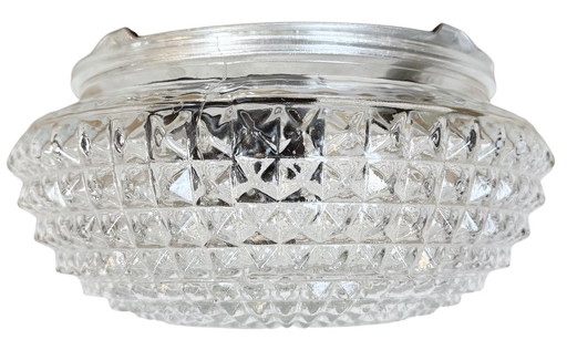 Vintage Glass Wall or Ceiling Light, 1970s