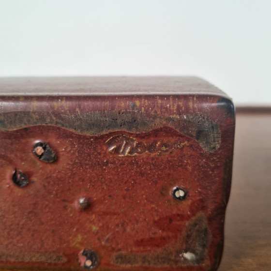 Image 1 of Vase bloc Mobach, grès, émail mixte, années 1960