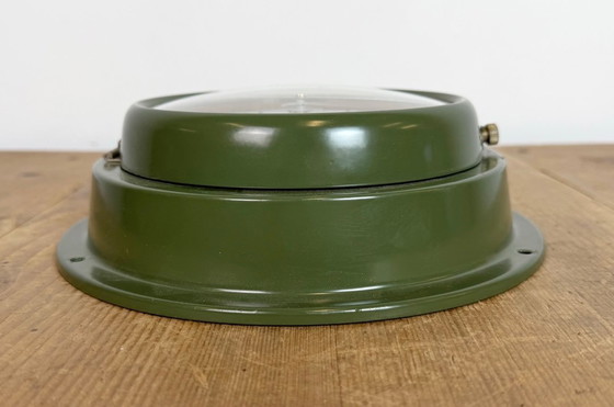 Image 1 of Vintage Green Citizen Ships Wall Clock, 1980s