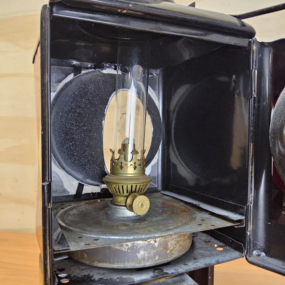 Image 1 of Antique railway signal lamp / train closing lantern (complete and working) db (Deutsche Bundesbahn)