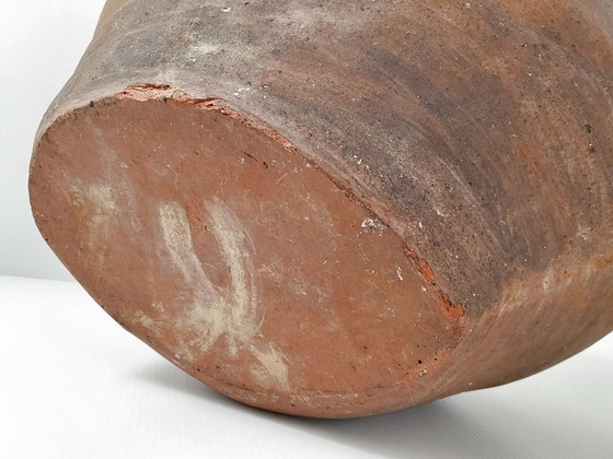 Image 1 of XXL VINTAGE TERRACOTTA CERAMIC VASE DLG ELISABETH JOULIA YVES MOHY LA BORNE