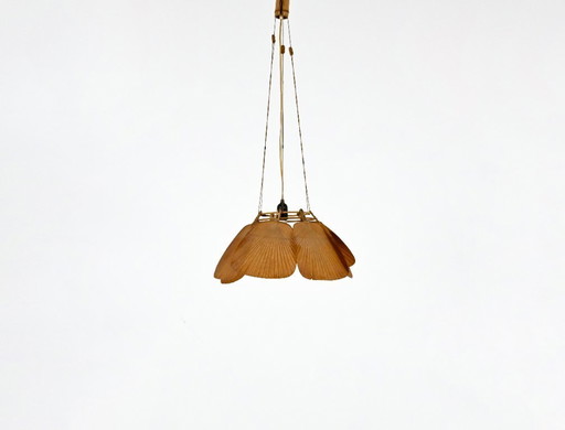 "Shichi" Uchiwa Hängelampe von Ingo Maurer für Design M, 1970er Jahre