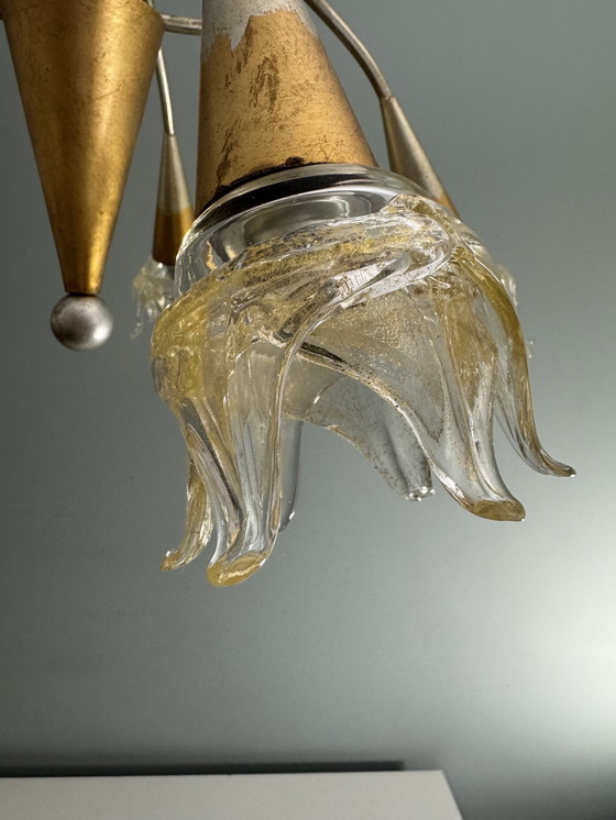 Image 1 of Design kroonluchter lamp murano florenz’lamp argento e oro