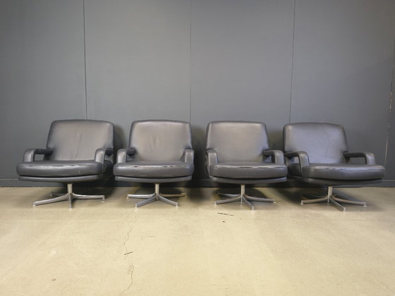 Image 1 of Set of 4 swivel chairs by Bernd Munzebrock for Walter Knoll, 1970s