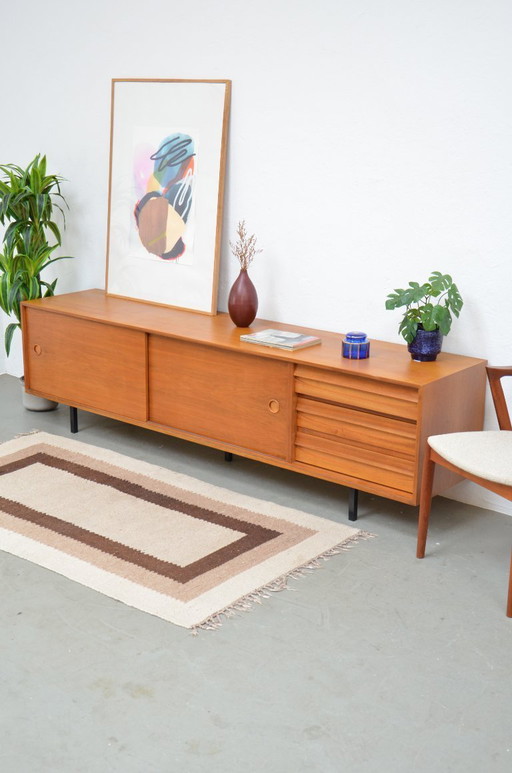Vintage lowboard, sideboard, TV cabinet, chest of drawers, mid-century 1960s