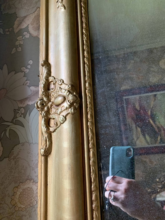 Antique gold patterned mirror – Wood (photo 4 of 11)