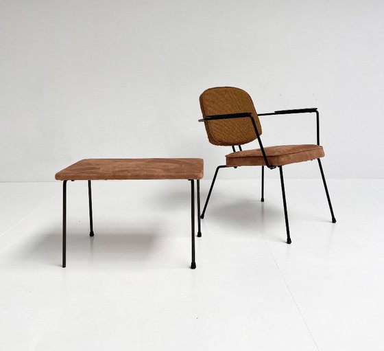 Image 1 of Model 5002 armchair with side table by Rudolf Wolf for Elsrijk, 1950s