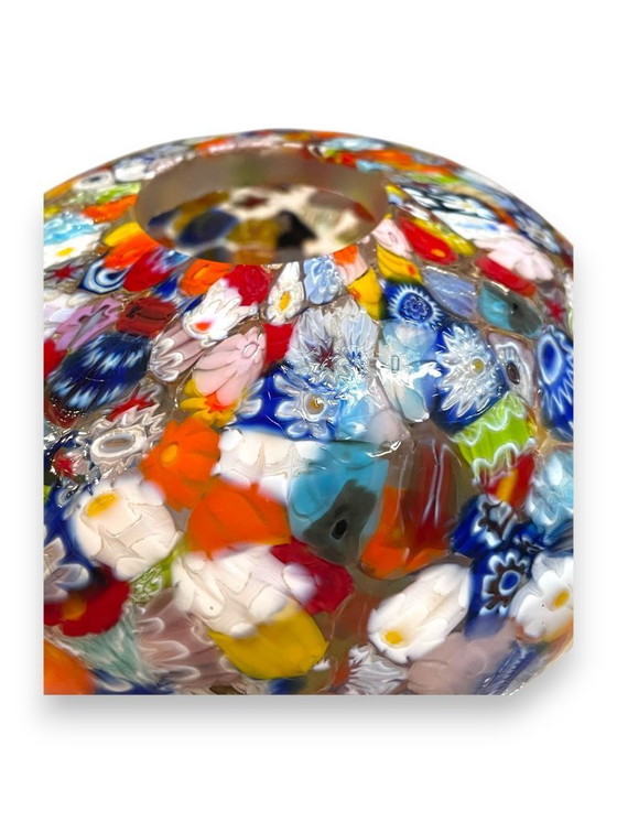 Image 1 of Murano DOGI Millifiori vaas, gemaakt in Italië. Echt Murano, geen reproductie.