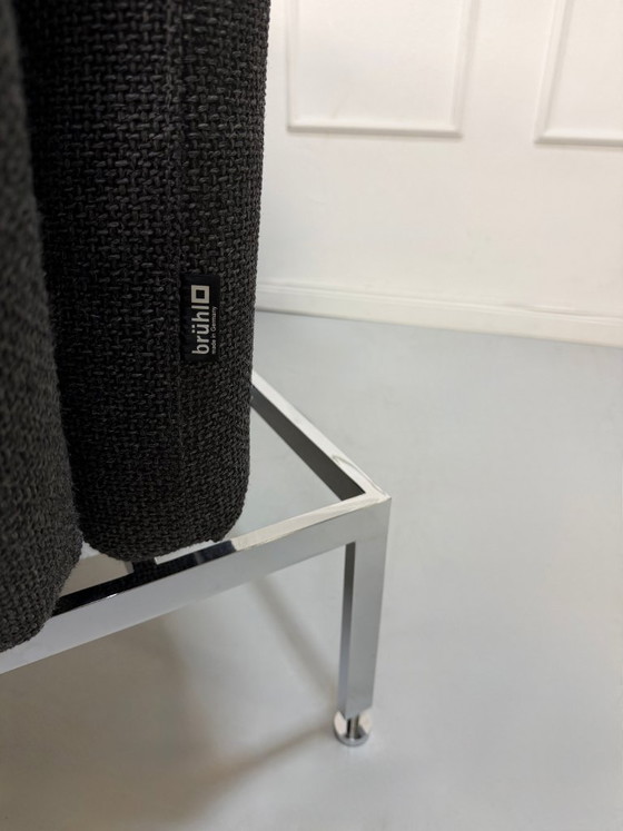 Image 1 of Brühl Roro Medium Fabric Grey Sofa + Ottoman