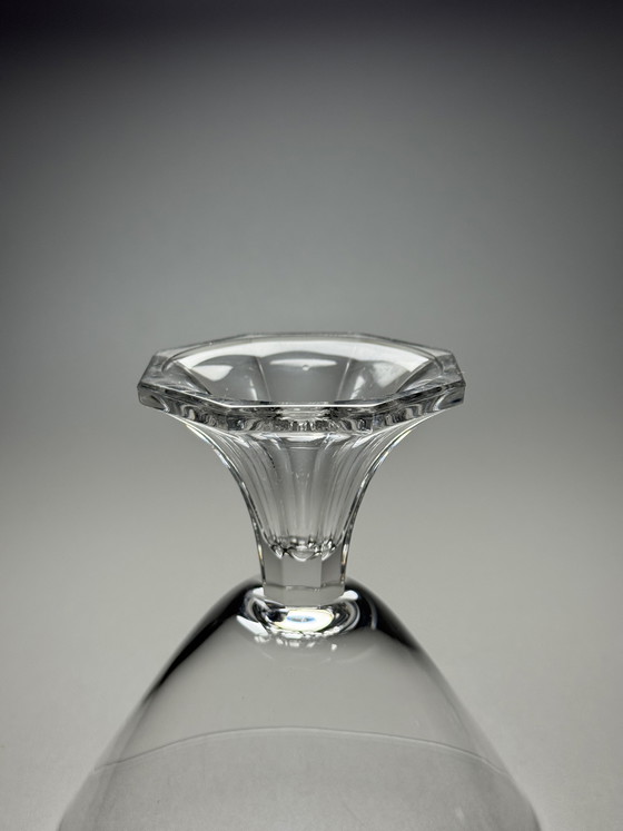 Image 1 of Huit coupes à cocktail/champagne en cristal Art déco attribuées à Val Saint Lambert, Belgique, années 1930