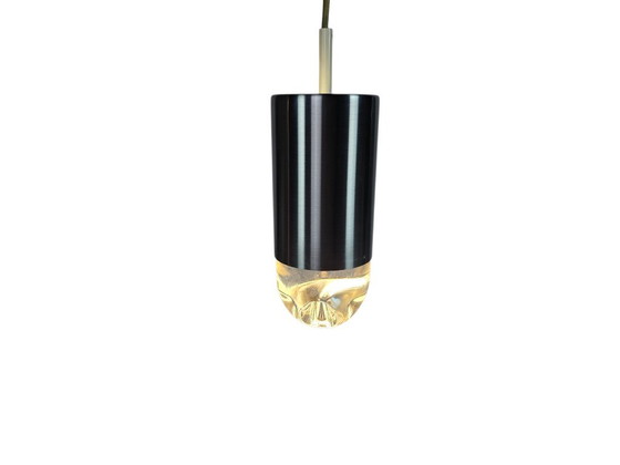 Raak Amsterdam - B 1015 - 'Bullet' Pendelleuchte - Aluminium - Kristall - Holland - 60er Jahre (photo 5 of 9)