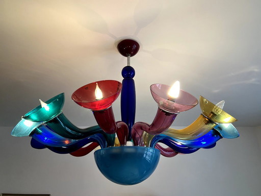 Kroonluchter van Annesto Gismondi voor Artemide Leda model