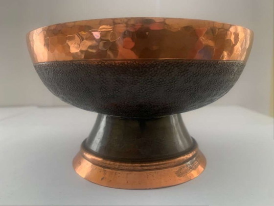Image 1 of Hans Przyrembel Scatola con coperchio Bomboniera Marianne Brandt Alfred Lipovec Bauhaus Rame