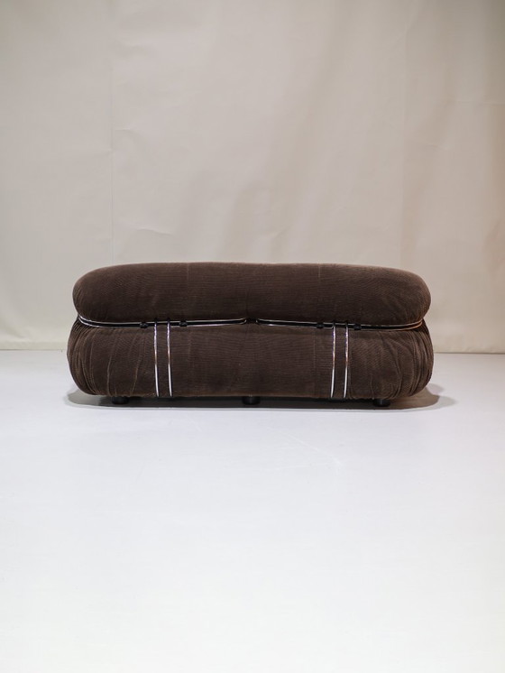 Image 1 of Soriana 2-seater sofa Cassina brown Italy 1970s