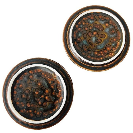 Image 1 of Ensemble de bols empilables en céramique aux tons naturels, années 1960