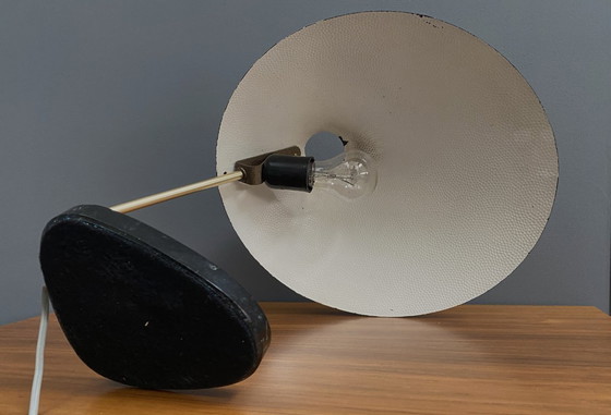 Image 1 of Lampe de table en métal couleur bronze par PGH Elekto, années 1960