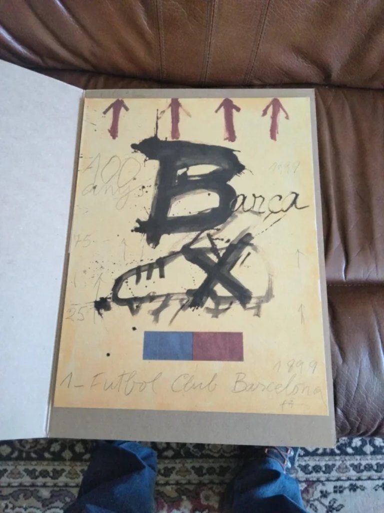 Antoni Tàpies lithograph commemorating the centenary of FC