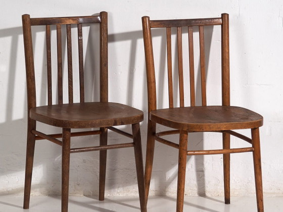 Vintage TON bentwood chairs (c.1960). Set of 2 pieces #13 – Dining chairs (photo 2 of 40)